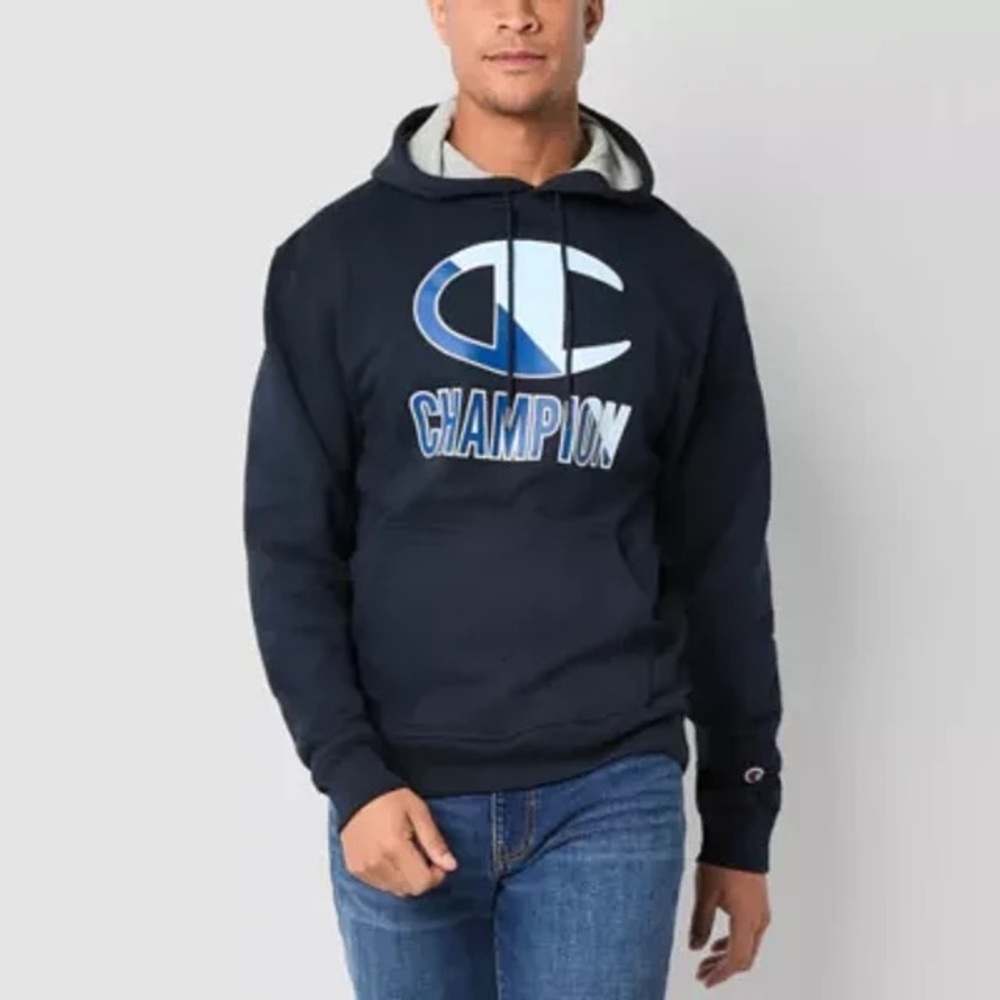 Champion Powerblend Hoodie Blue Men 2XLT (Tall Fit)